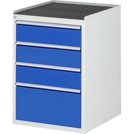 Rau Schubladenschrank m. Anti-Rutsch-Matte 4 Schubl.-L 3x150 1x270mm (1/5)