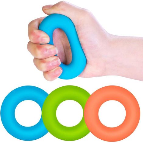 Renforceur De Poignée - Anneau De Renforcement En Silicone 30 LB 40 LB 50 LB - Pour Rééducation Des Doigts Et Renforcement Musculaire Des Mains - Lot De 3 (1/5)