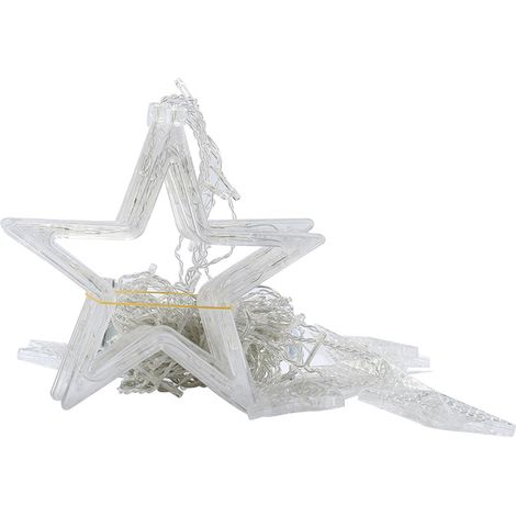 Guirlande Lumineuse 2,5M Decoration Noel Exterieur 8Mode Rideau Lumineux avec 12 étoiles à brancher (1/5)