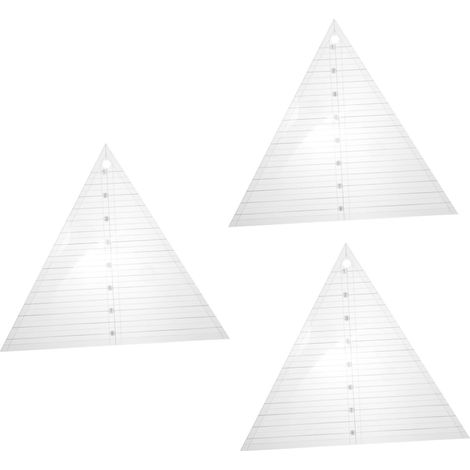 Lot De 3 Modèles De Règles De Matelassage Motifs Géométriques En Forme De Couture Pour Pochoirs De Matelassage Découpe Matelassée Grand Triangle Support De Règle En Acrylique (1/5)