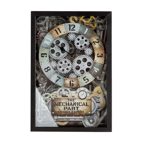 Gilde Metall Glas Wanduhr "Steampunk" (1/2)