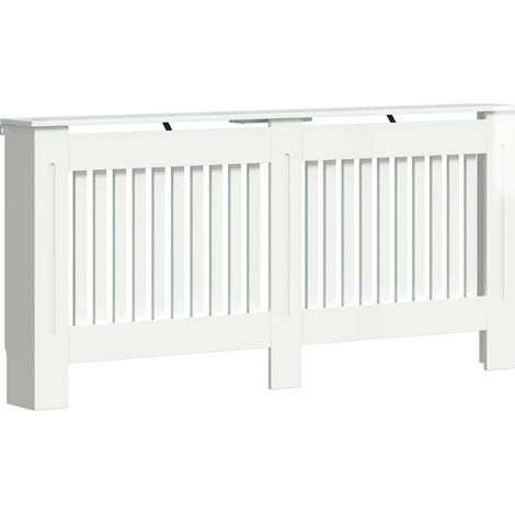 vidaXL Radiator Cover High Gloss White 172 x 19 x 81.5 cm