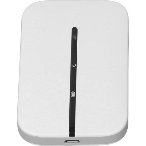 Routeur 4G LTE blanc débloqué, point d'accès mobile, 300 Mbps, batterie 2100 mAh, compatible avec 10 utilisateurs (emplacement pour carte SIM), idéal pour les voyages d'affaires et de loisirs. (1/5)