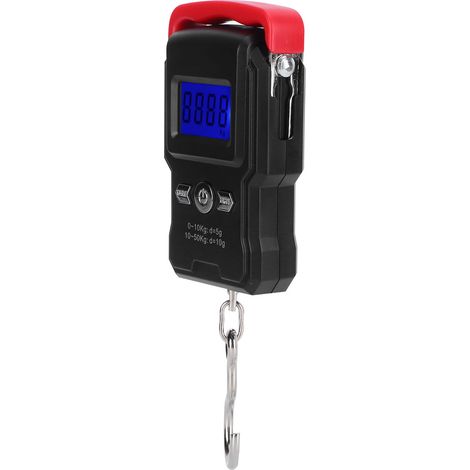 Balance électronique miniature WH-A23L 50 kg avec écran LCD et crochet de suspension pour la pêche (1/5)