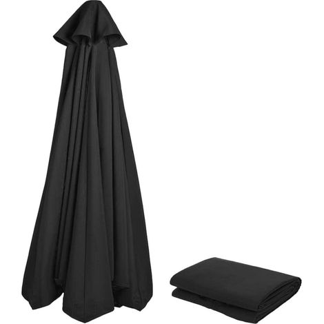 Sonnenschirm Ersatzbezug 3m 8 Streben 200 cm 6 streben Schwarz (1/5)