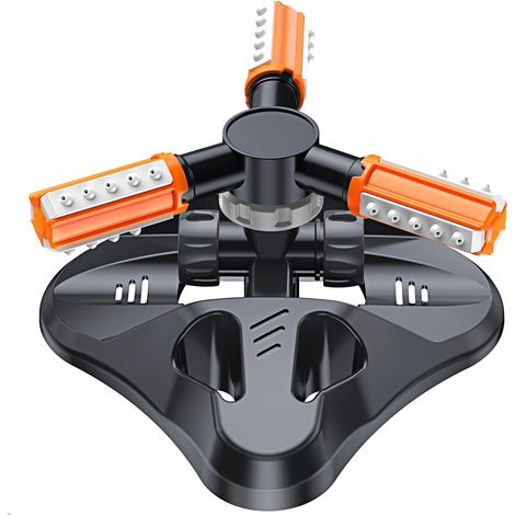 Arroseur Rotatif à Trois Bras 360° modulable, arroseur pour pelouse et Jardin avec 3 Modes de pulvérisation, système d’Irrigation homogène pour Gazon et parcelles cultivables. (1/5)