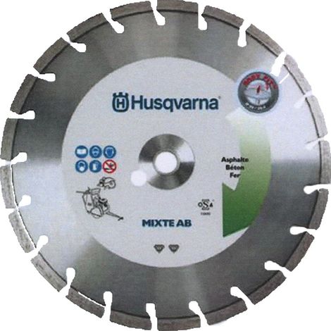 Husqvarna – Disque diamant pour meuleuse 350mm – Alésage 25.4mm – Coupe béton armé et asphalte – 3102471