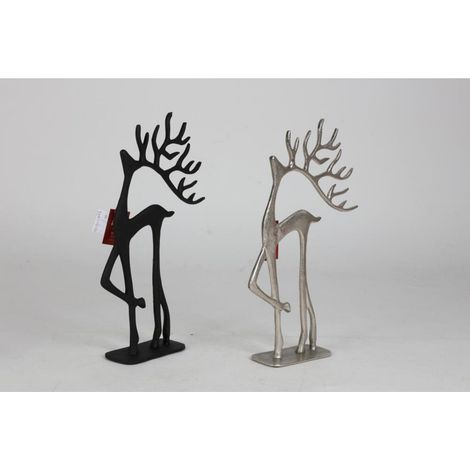 BURI Rentier Metall 38cm Dekoration Christmas Figur Fenster Tisch Advent Winter (1/4)