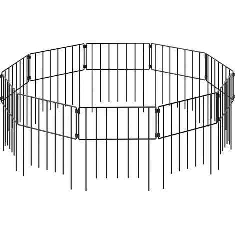 Levede 10 Pack Animal Barrier Outdoor Pet Border Metal Decorative Garden Fence (1/5)