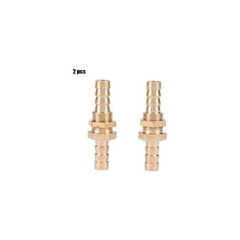 Adaptateur de connecteur de coupleur de raccord de tuyau de cloison en laiton, 2 pièces (8mm)