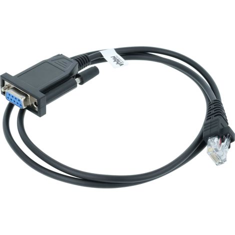 vhbw Programmierkabel RS-232 kompatibel mit Motorola MCS2000, Maratrac-Serie, Maxtrac-Serie, MC900, MC2100 Funkgerät - Seriell Adapter Schwarz