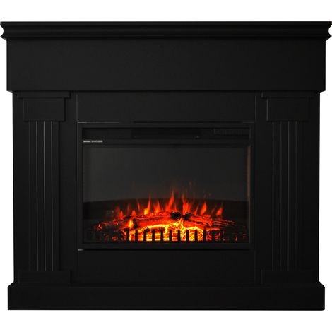 Camino Elettrico da Pavimento Effetto Fiamma 1500W Varma Nero (1/3)