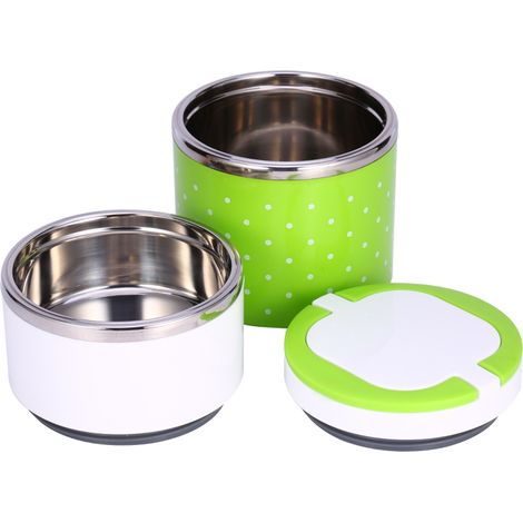 Boîte Repas Isotherme 2 Couches en Acier Inoxydable pour Aliments Chauds