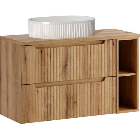 Mobile lavabo singolo 100cm 2 cassetti 2 nicchie Riva Bois (1/5)