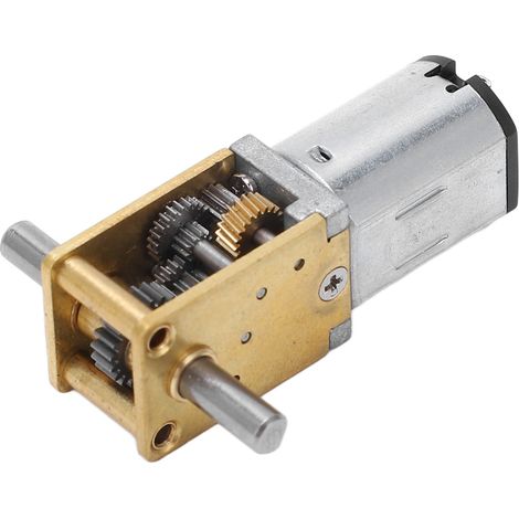 Moteur électrique CC 12V 200 tr/min réducteur à vis sans fin double arbre de sortie brossé couple élevé pour machine (1/5)