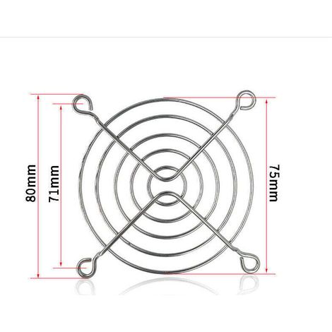 80mm Ventilateur Doigt Grill, 3 Paquet Acier inoxydable Grill Protecteur Garde Ventilateur Protection Couvercle pour 80x80mm Échappement Ventilateurs pour Équipement Ordinateur DIY (1/3)