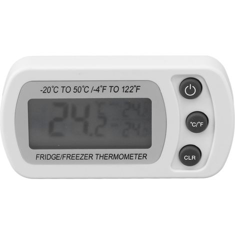 Wasserdichtes digitales Thermometer für Kühlschrank (-20 bis 50 °C), digitales Thermometer für Gefrierschrank, weiß (1/5)