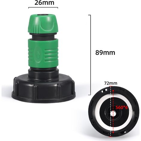Adaptateur IBC en plastique - Raccord pour tuyaux (1/5)