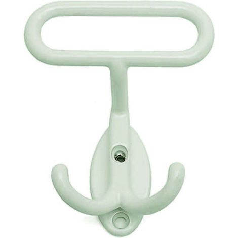 Portabiti leonzio in metallo bianco - cm.7x8h. interfori cm.2,5 - 10 pz