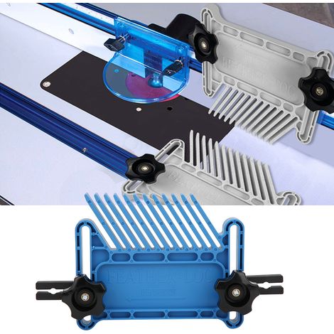 Dalle de menuisier, accessoire pour outil électrique carré inversé, rainure chanfreinée unique, dalle carrée, style B, bleu (1/5)