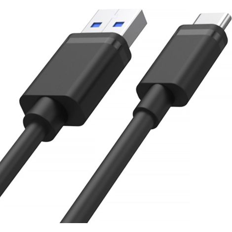 UNITEK USB CABLE USB-A - USB-C 50CM. Y-C481BK BLACK (1/2)