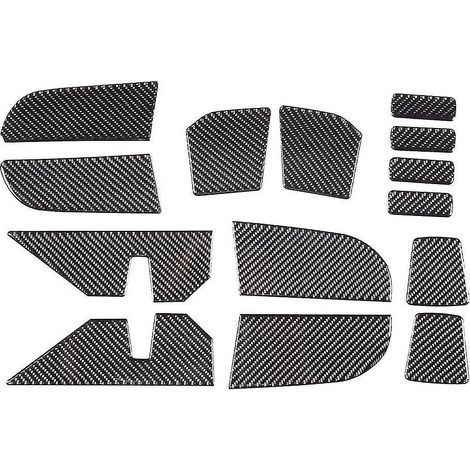 Kit de tapis de portières de voiture, autocollants décoratifs pour l'intérieur (accessoires 2022-2023) - Fibre de carbone souple (1/5)