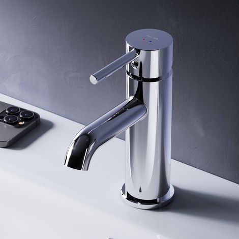 AM.PM Mitiguer Lavabo Robinet Salle Bain Chrome Robinet de Lavabo pour Salle de Bain Mélangeur Lavabo en Laiton
