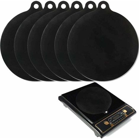Alfombrillas protectoras para placa de inducción (6 piezas), silicona antideslizante, resistentes a los arañazos, aislantes - KZQ
