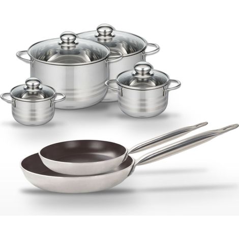 Lot Poêles 24/28 cm et Faitouts 12/14/20/24 cm Elo Bistro Line (1/5)