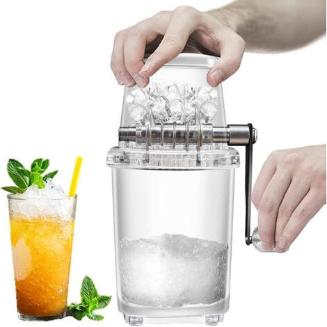 broyeur à glace manuel -Mini broyeur à glace manuel en acier inoxydable - convient aux boissons et à la glace pilée