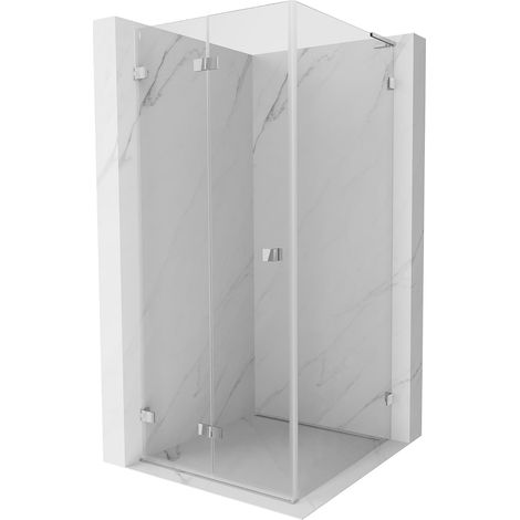 Mexen Lunar-F L cabina de ducha plegable izquierda 90 x 90 cm, transparente, cromo - 836L-090-090-01-00-L (1/5)