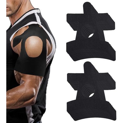 20 vorgeschnittene Schulter-Kinesiologie-Tapes, wasserdicht, atmungsaktiv, elastisch, latexfrei, Sporttapes zur Unterstützung und Stabilisierung der Schultermuskulatur.