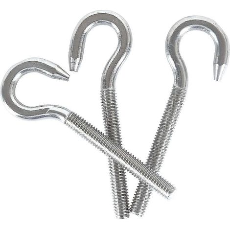 Anneaux filetés M8 en acier inoxydable 304 avec crochets ronds et vis longues (5 pièces) (1/5)