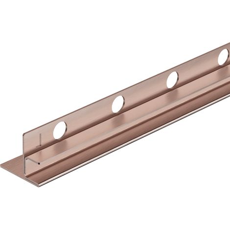 Balneo Profilé latéral incliné gauche pour douche à l'italienne 170cm, acier inoxydable, finition cuivre, Pente de 1,5% (1/5)