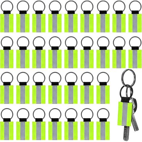 Etiquette Réfléchissante Double Face - 2,5 x 2,9 cm - Pour Sacoche, Sac à Dos, Collier Chien, Veste, Porte-Clés - Lot de 30 Pièces (1/3)