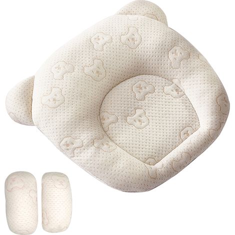 Oreiller pour nouveau-né, prévient la plagiocéphalie, oreiller confortable pour modeler la tête de bébé, oreiller pour nourrisson de 0 à 12 mois, garçon ou fille (1/2)