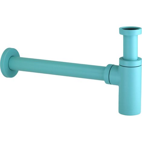 Inspizierbarer Siphon für rundes Spülbeckenmodell in Mattblau Pollini Acqua Design SI0000103A6  Hellblau
