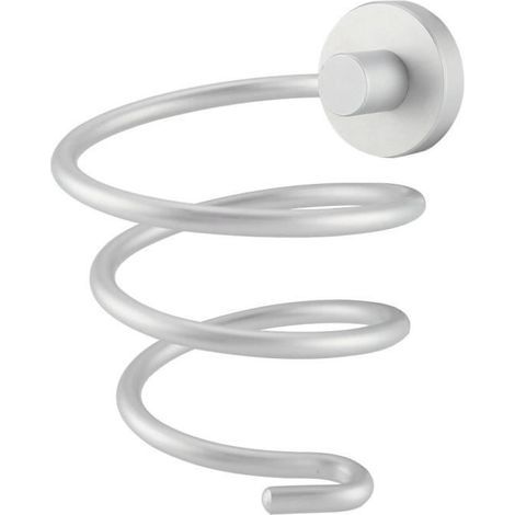 Wall-mounted hair dryer holder - VINGVO - Aluminum alloy - Stainless steel - Space-saving (1/4)