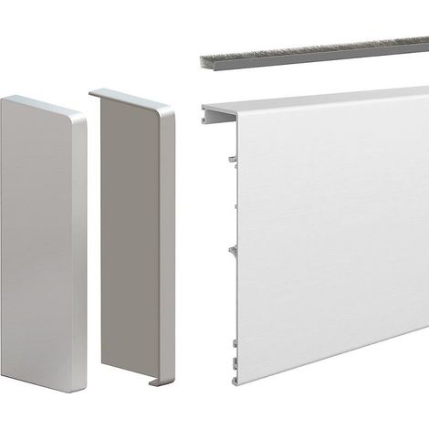 Slid'Up By Mantion – Bandeau de finition aluminium anodisé argent 1,95 m – Pour système SLID'UP 190 – Joint-brosse inclus – Épaisseur max 25 mm (1/5)