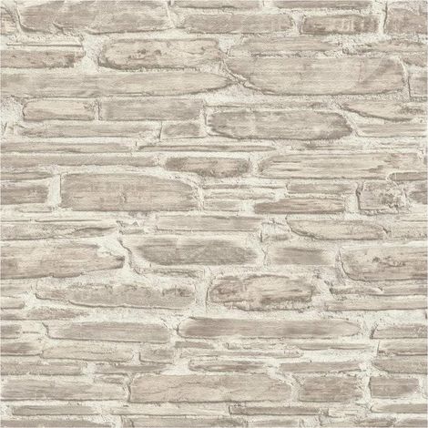 Weathered Brick Effect Wallpaper Grey Paste The Wall Textured Vinyl Rustic