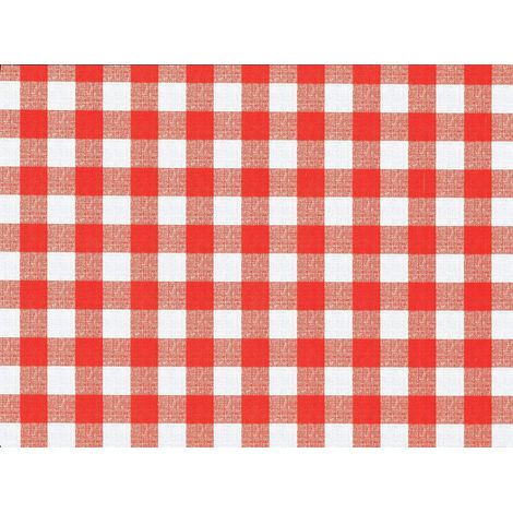 Nappe Toile cirée rectangulaire Rouge Blanc 140 cm x 180 cm (1/3)