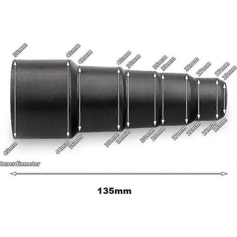 Adaptateur Universel Pour Tuyau D Aspirateur - 50 42 34 30 23 Mm - Pour Ponçage Perçage - 5 Pièces (1/5)