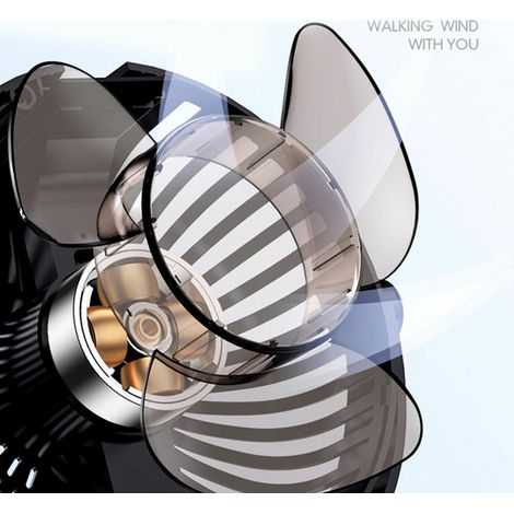 Ventilateur de voiture à double tête rotative à vitesse variable et 5 pales pour le refroidissement automatique de l'air (1/3)