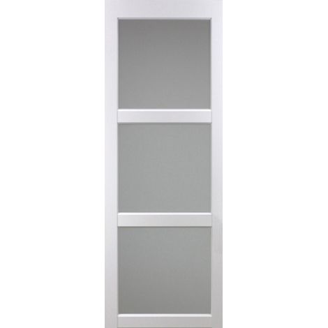 [jamais Utilise] Porte Coulissante Kenya Blanc Vitrée H204 X L73 Cm Gd Menuiseries