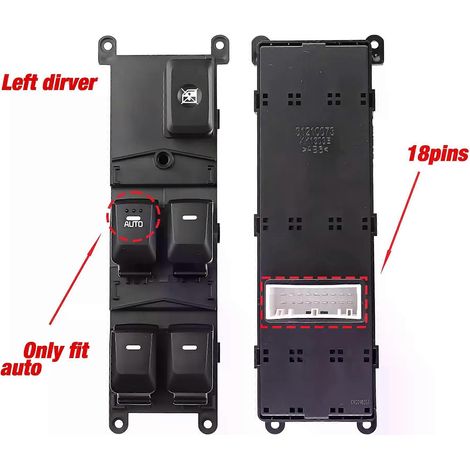 Einzigartiger elektrischer Fensterheber-Hauptschalter vorne links (Teilenummer 93570-1W133, 935701W133) für KIA Rio III (UB) 2015–2017. (1/5)