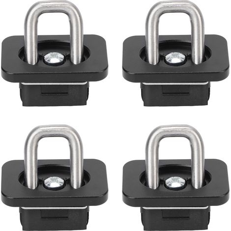 4pcs Ancrages de Ramassage en Acier Inoxydable, 1000 LBS Charge Max, Remplacement pour Chevrolet Silverado 2007-2021, Points d'Attache Noirs pour Plateau de Camion (1/5)