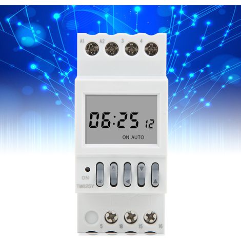 Minuterie annuelle TM625Y, disjoncteur, minuterie, rail DIN, 12 cycles marche/12 cycles arrêt, 220 V CA (1/5)