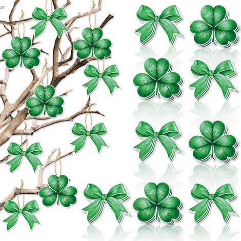 Gnome - Leprechaun - Bois Naturel - Décoration Suspendue Pour Arbre De Saint-Patrick - 18 Pièces - Style Fermier - Intérieur Et Extérieur (1/5)