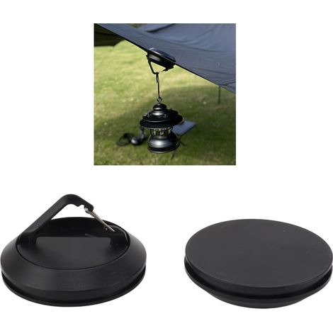 Magnetischer Campinghaken – ABS und Magnetismus – 5 kg Tragkraft – Schwarz – Absolut sicherer Halt für LED-Laternen und Seile (1/5)