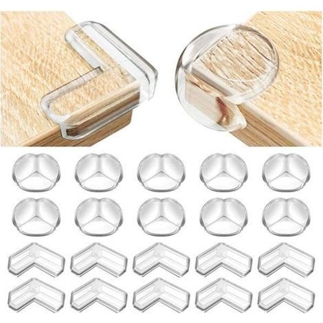 20 Pièces Protection Coin de Table Bébé Protège Coin de Table Bebe Protection Angle Meuble pour Table Coin Enfant Meubles Bureau, (1/4)